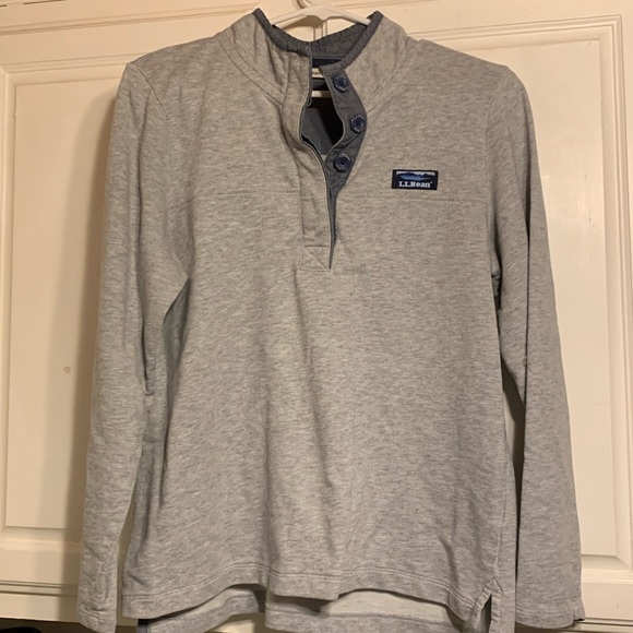 - LL BEAN Soft cotton rugby sweatshirt medium petite - Picture 2 of 8